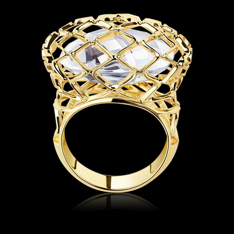 Кольцо с горным хрусталем