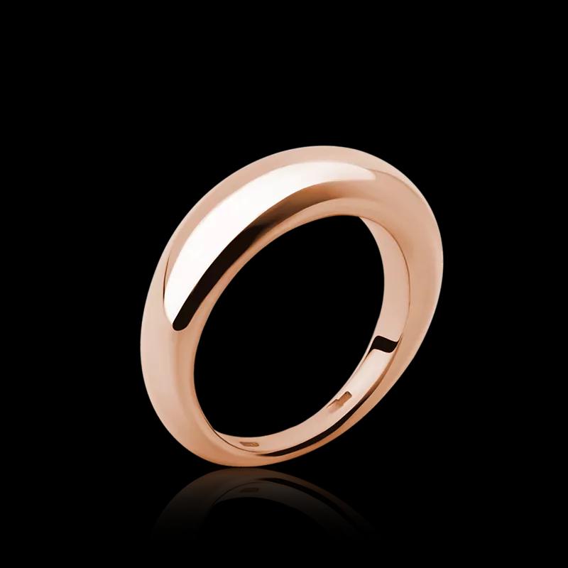 Объемное кольцо из розового золота