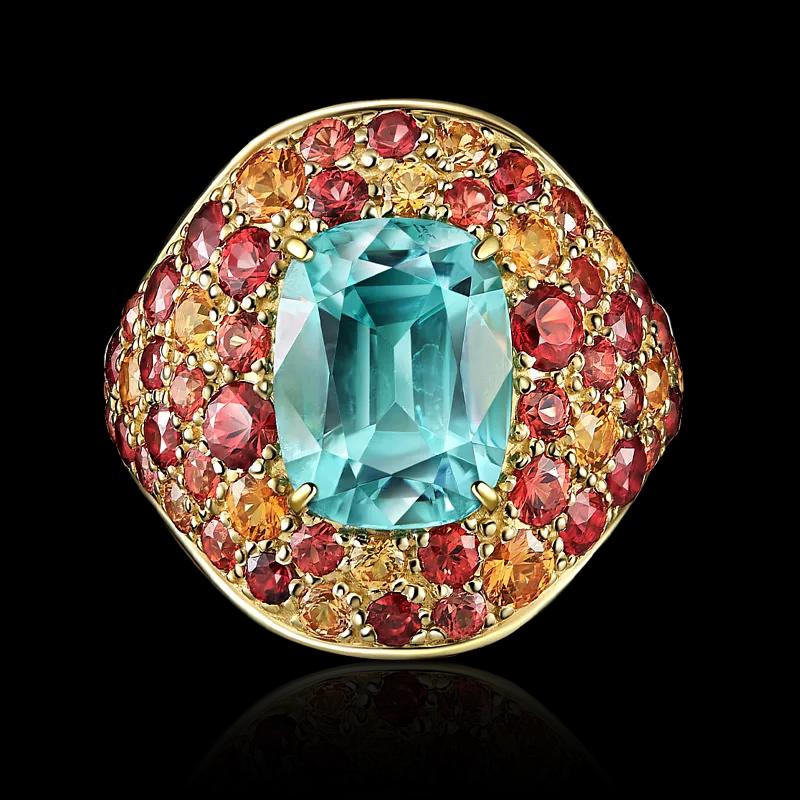 Кольцо с турмалином