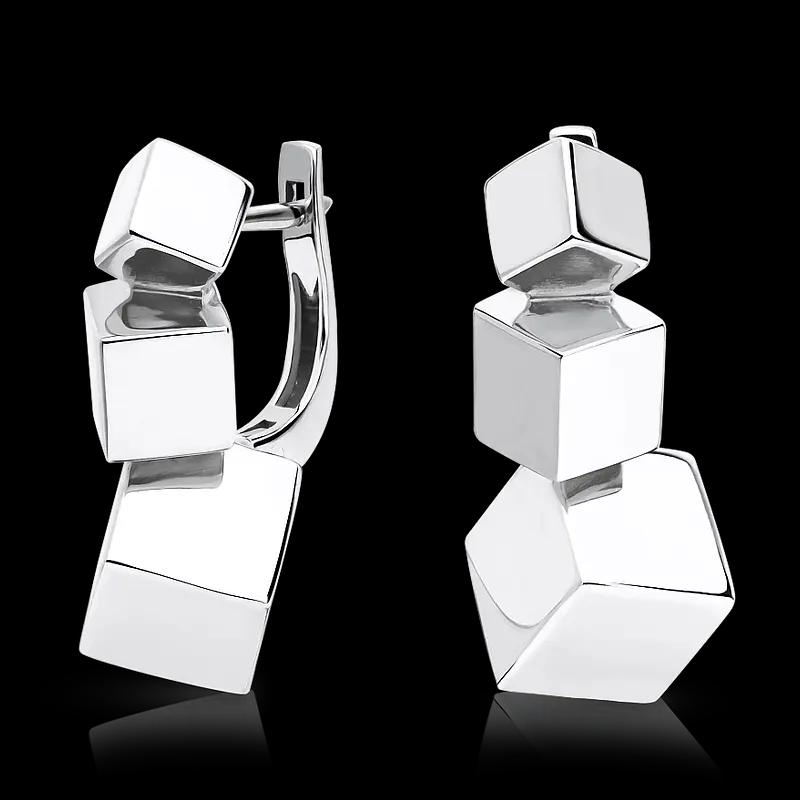 Серьги CUBE из серебра