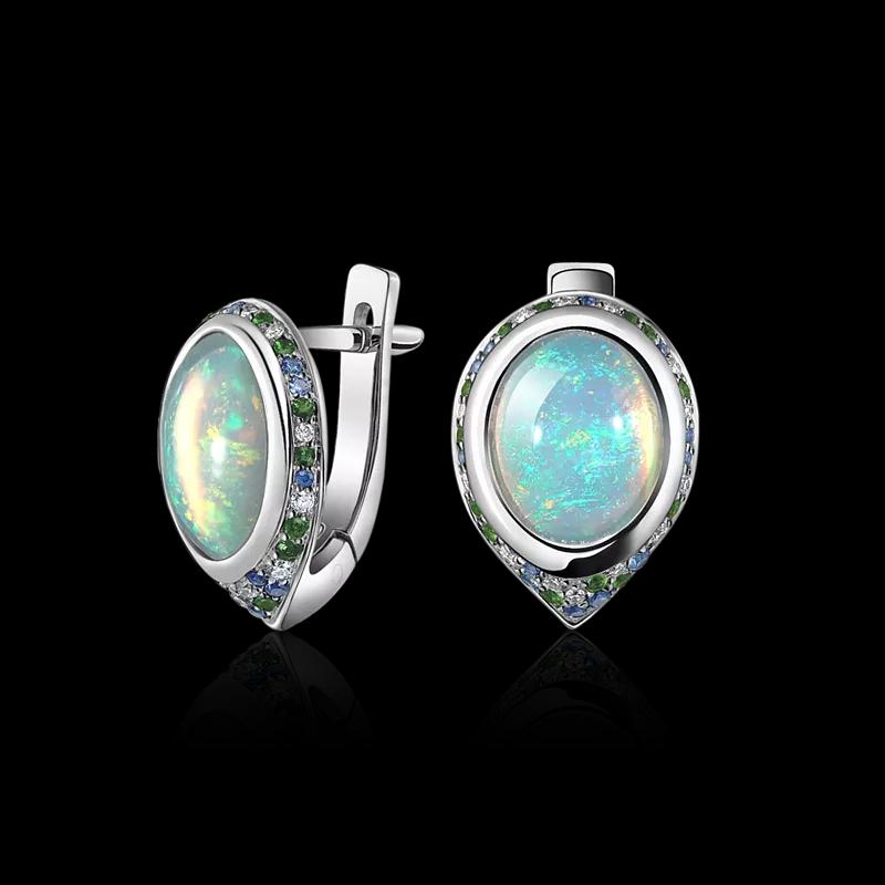 Серьги с опалами