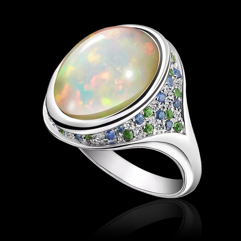 Кольцо с опалом