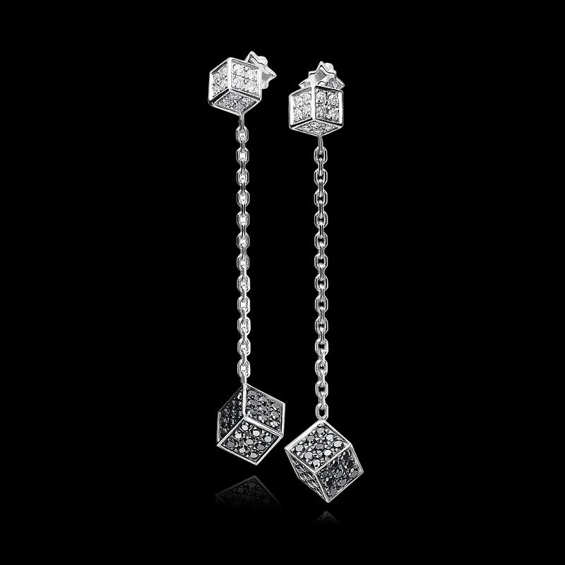 Серьги с подвесками CUBE