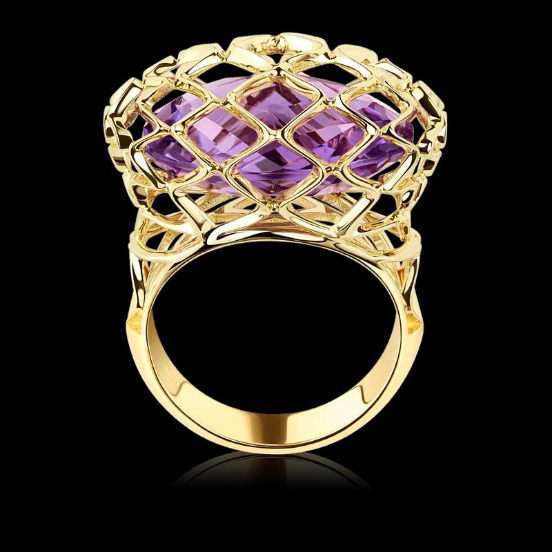 Кольцо с аметистом