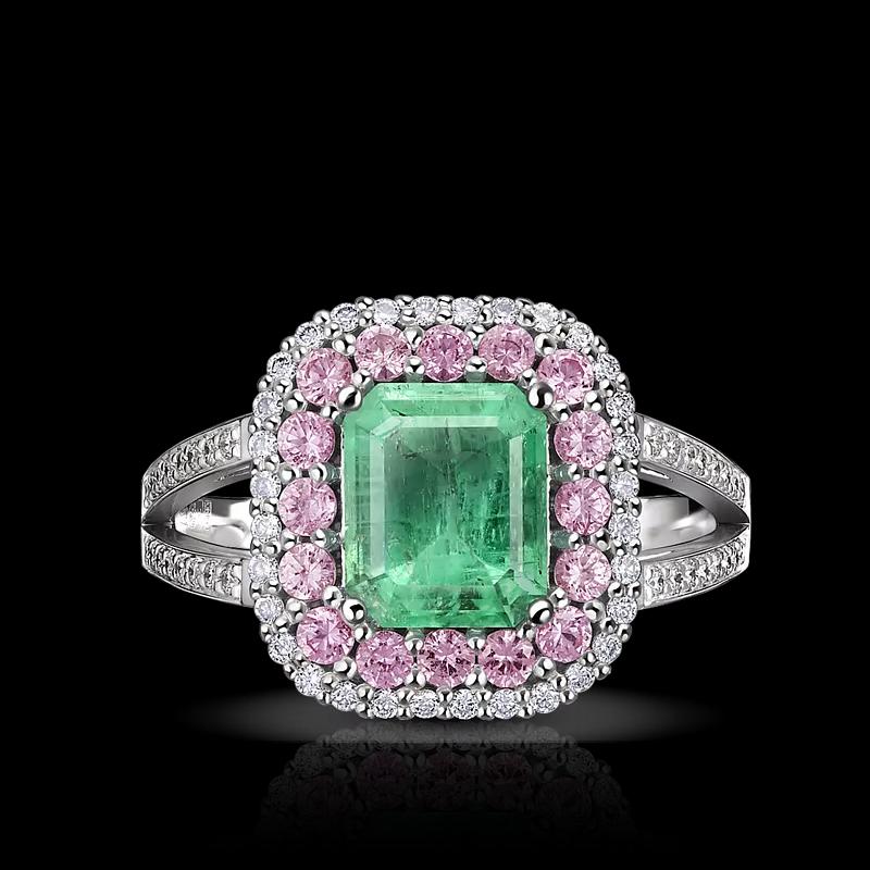 Кольцо с Уральским изумрудом