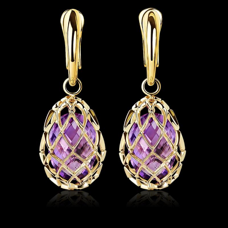 Серьги с аметистами