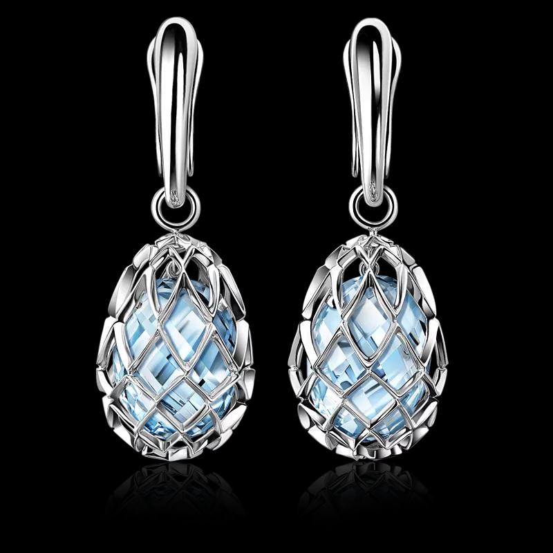 Серьги с топазом Sky