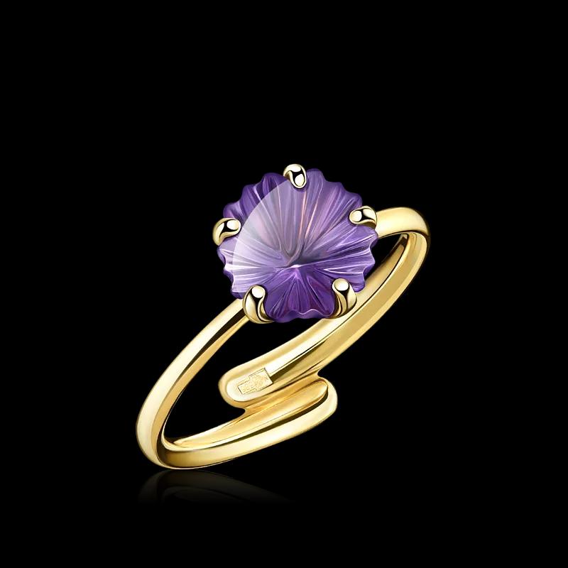 Кольцо с аметистом