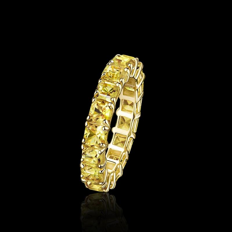 Кольцо с желтыми сапфирами