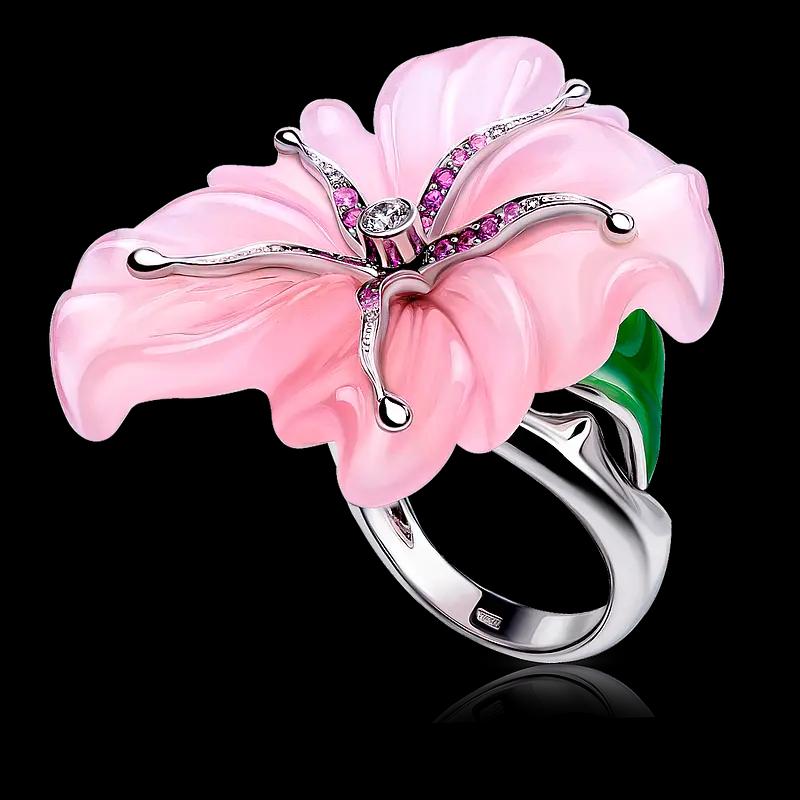 Кольцо MILLI FIORE с розовым кварцем