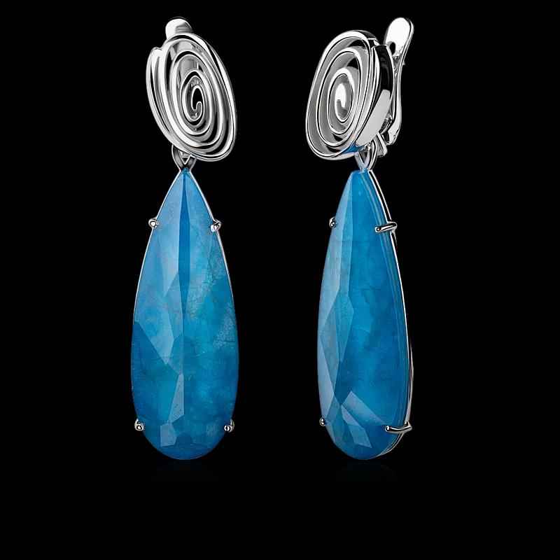 Серьги с апатитом