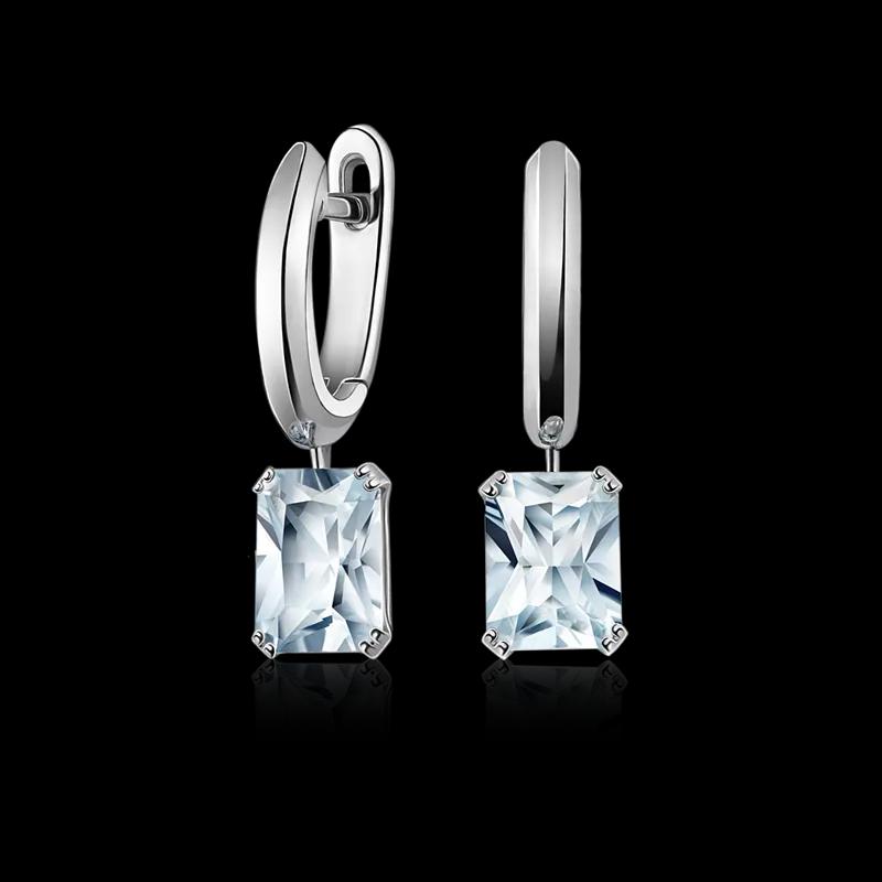 Серьги с аквамаринами