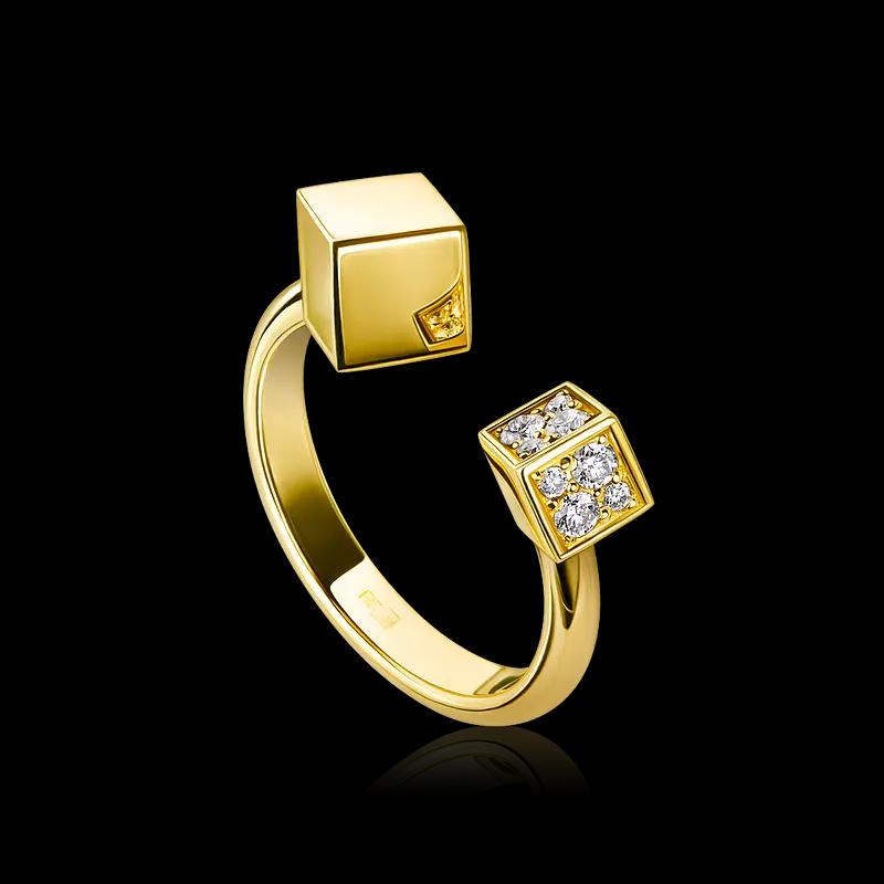 Кольцо CUBE c бриллиантами