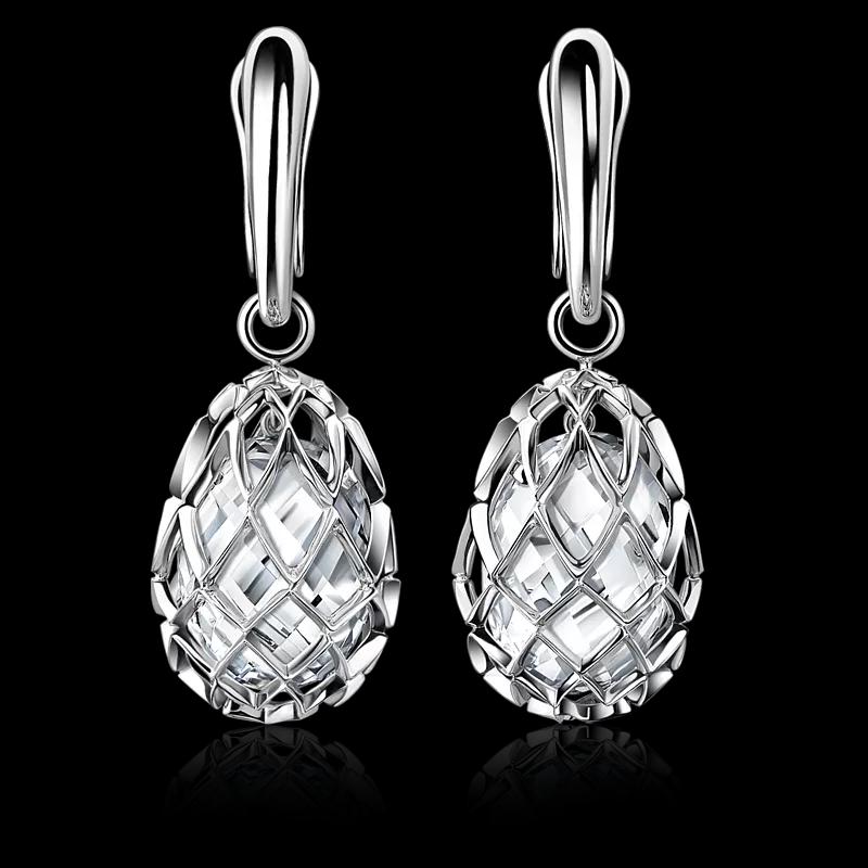 Серьги с горным хрусталем