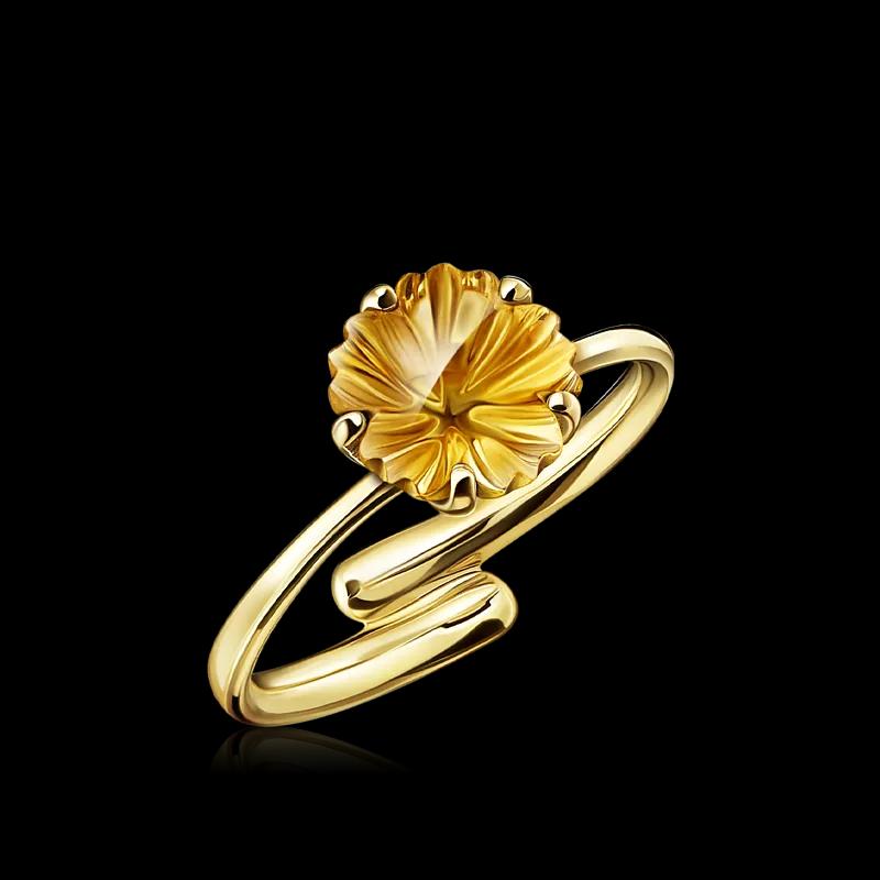 Кольцо с цитрином