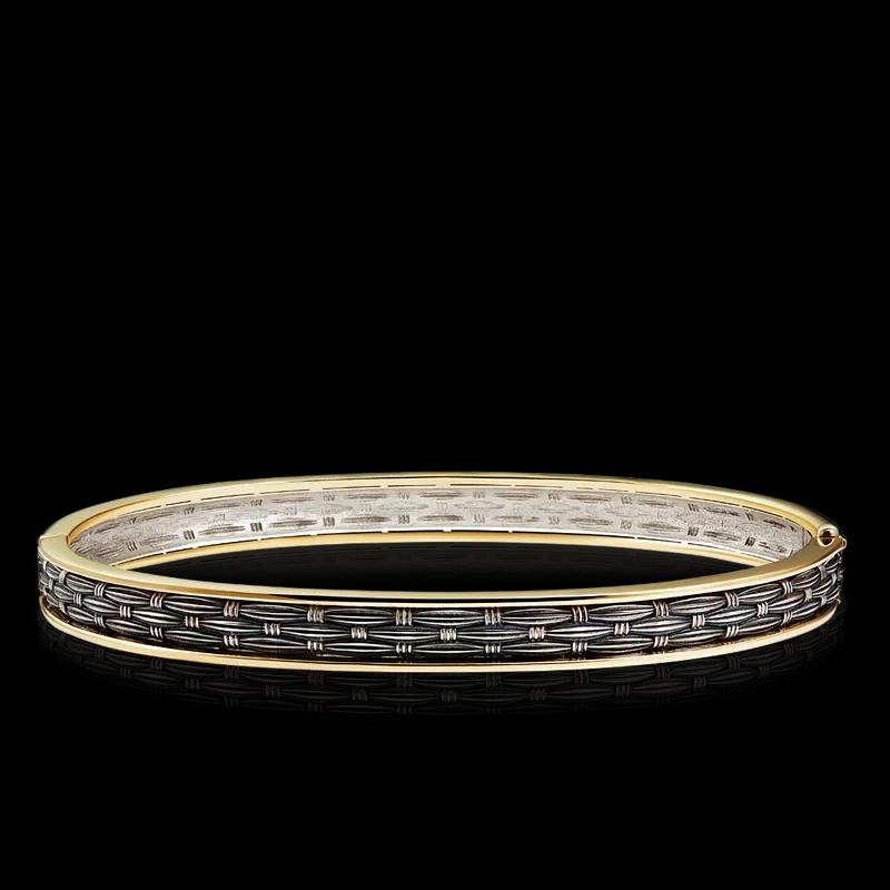 Мужской браслет из желтого и белого золота