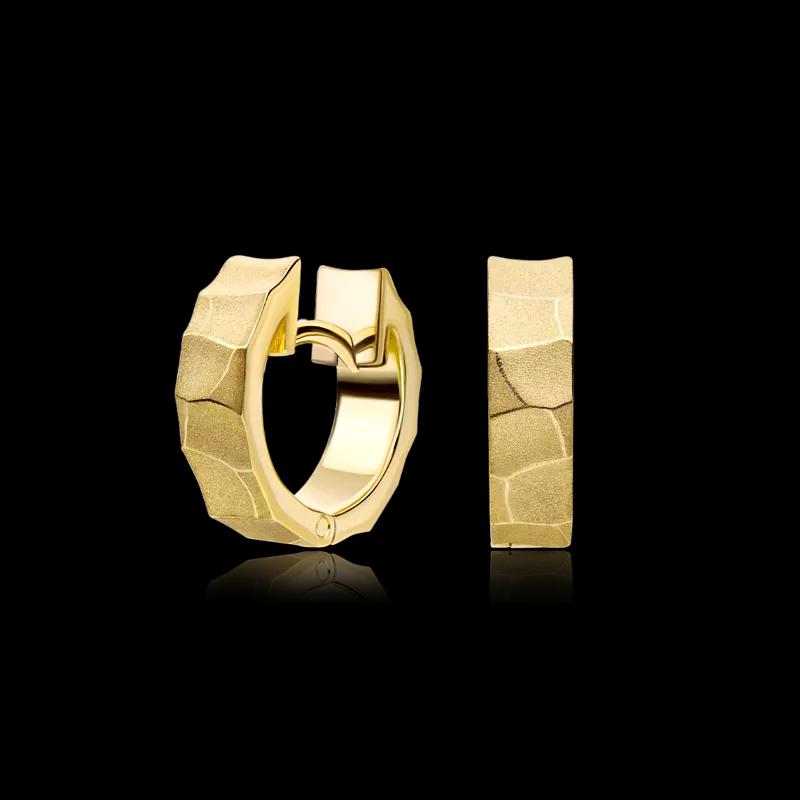 Серьги из фактурного золота
