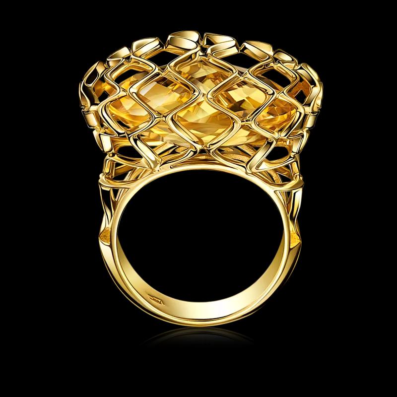 Кольцо с цитрином