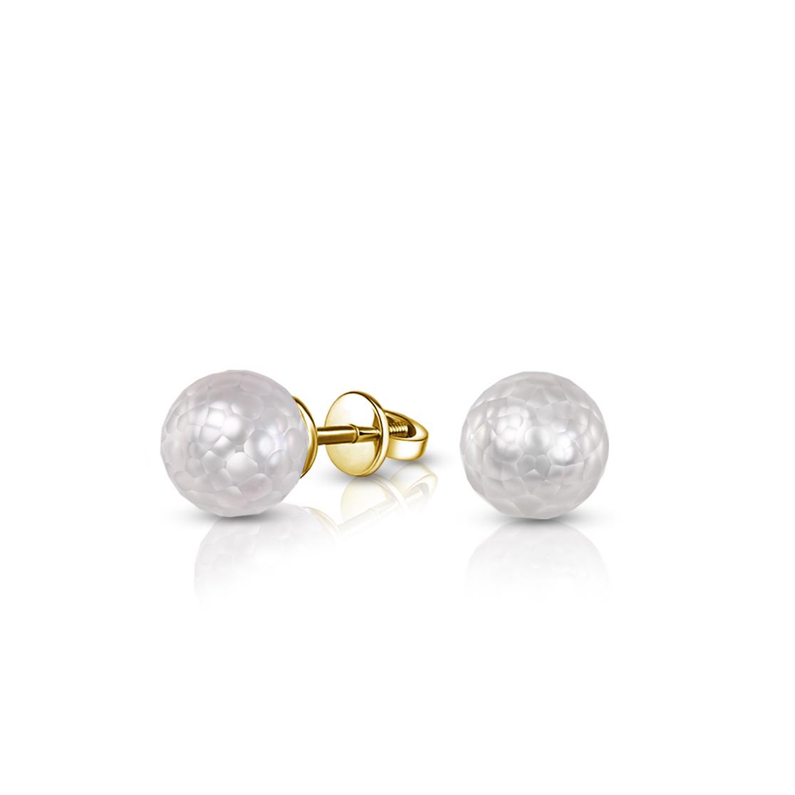 Серьги с белым жемчугом